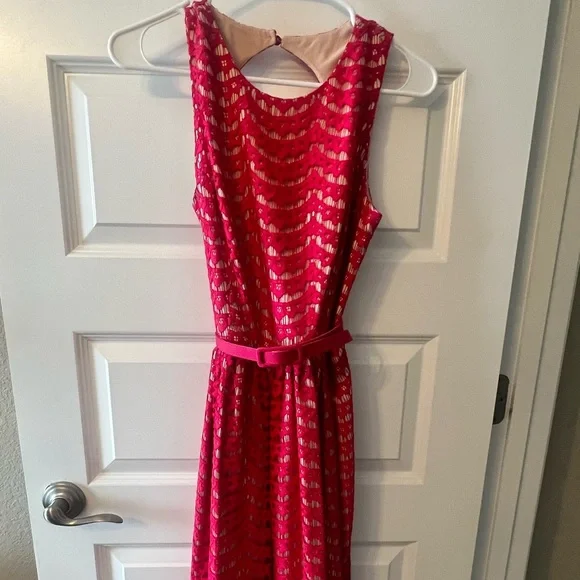 Eliza J | Dresses | Eliza J Lace And Belted Dress Size 4 | Poshmark